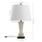 Jonathan Y Eliza 23" Transitional Modern Alabaster/Metal LED Table Lamp, Natural/Black JYL5021B - alternate 7