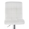 Elama 2 Piece Square Tufted Faux Leather Adjustable Bar Stool in White with Chrome Base ELM-708-WHT - alternate 6
