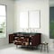 James Martin Vanities Amberly 60'' D Vanity, Mid-Century Walnut w/ Parisien Bleu Top w/FreePower Wireless Charger 670-V60D-WLT-FPBL - alternate 5