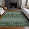 Homeroots 3' X 5' Olive Green And Blue Tribal Washable Indoor Outdoor Area Rug 582578 - alternate 4