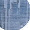 Homeroots 8' Navy Blue And Gray Round Striped Washable Indoor Outdoor Area Rug 602793 - alternate 4