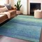 Homeroots 10' X 14' Turquoise Striped Washable Indoor Outdoor Area Rug 608156 - alternate 5