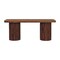 Homeroots 43in Brown Genuine Leather and Solid Wood Upholstered Bench 723437 - alternate 1