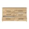 Homeroots 59" Natural Six Drawer Double Dresser 544017 - alternate 1