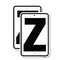 Signmission Sign with Letter Z, 18'' X 24'' 2 Signs, Heavy Gauge Aluminum, 2PK A-1824-2PACK-22914 - alternate 1