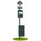 Furloo Pet Waste Station Kit with Header Bag Dispenser, 11.5 Gallon Can, Glow-in-the-Dark, Steel, Green FLO1H-S-G - alternate 2