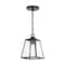 Vaxcel Grant 7-in Black Indoor Outdoor Farmhouse Mini Pendant Lantern, 1-Light Hanging Ceiling Light with Clear Glass Panels P0346 - alternate 1