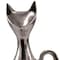 Homeroots 11" Silver Aluminum Cat Tabletop Sculpture 628124 - alternate 3