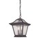 Homeroots Matte Black Birdhouse Shape Outdoor Hanging Light 397979 - alternate 1