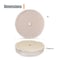 Powertec 6" Extra Thick Spiral Sewn Buffing Wheel, Cotton (80 Ply) with 1/2" Arbor Hole, 2PK 71630 - alternate 3