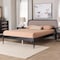 Baxton Studio Shirin Mid-Century Beige Fabric and Black Wood Queen Platform Bed 255-14152-ZORO - alternate 6