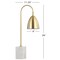 Jonathan Y Ana 26" Gold Arched Metal with Marble Base LED Table Lamp, Brass Gold/White JYL1092A - alternate 4