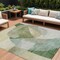Homeroots 9' X 12' Artichoke Green And Taupe Abstract Washable Indoor Outdoor Area Rug 630427 - alternate 1