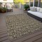 Homeroots 9' X 12' Brown And Ivory Floral Washable Indoor Outdoor Area Rug 581892 - alternate 3