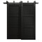 Sartodoors Sliding Closet Barn Bypass Doors 48 x 84 inches, Ego 5010 Painted Black Oak, Modern 6.6ft Rails Ha EGO5010BBB-CHK-4884 - alternate 1