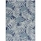 Homeroots 5' X 7' Navy Blue Sky Blue And Ivory Palm Leaf Indoor Outdoor Area Rug 552505 - alternate 3