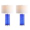 Jonathan Y Cole 27.5" Modern Fused Glass Cylinder LED Table Lamp, Cobalt, 2PK JYL4017D-SET2 - alternate 1