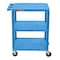 Luxor Utility Cart - 3 Shelves Structural Foam Plastic HE34-BU - alternate 5