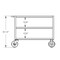 Valley Craft Utility Cart, Steel, 2000 lb Load Capacity, 53 in L, 30 in W F89176RDPY - alternate 3