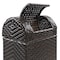 Happimess Darla 14.27-Gallon All-Weather Wicker/Metal Swing Top Hideaway Outdoor Trash Can, Brown HPM1201A - alternate 5