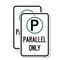Signmission Parallel Parking Only Sign with Graphic, 18'' X 24'' 2 Signs, Heavy Gauge Aluminum, 2PK A-1824-2PACK-23507 - alternate 1