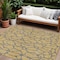 Homeroots 10' X 14' Gold And Gray Geometric Washable Indoor Outdoor Area Rug 599195 - alternate 1