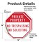 Signmission Private Property No Trespassing No, 4 inch X 4 inch, Vinyl Decal, 2PK OC-D-2PACK-4-159 - alternate 2