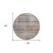 Homeroots 8' Copper Gray And Blue Round Striped Washable Indoor Outdoor Area Rug 588054 - alternate 2