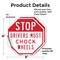 Signmission Stop Drivers Must Chock Wheels, 6 inch X 6 inch, Vinyl Decal, 2PK OC-D-2PACK-6-219 - alternate 3