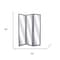 Homeroots 69" Gray Glass Folding Three Panel Screen Room Divider 274679 - alternate 2