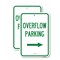 Signmission Overflow Parking with Right Arrow, 12'' X 18'' 2 Signs, Heavy Gauge Aluminum, 2PK A-1218-2PACK-23515 - alternate 1