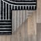 World Rug Gallery Contemporary Stripe Arch Design Runner Rug 2 ft x 7 ft Black 3017BLACK2X7 - alternate 4