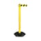 Pittman Retractable Belt Barrier, Yellow/Black, 118.11 in Length, 35.82 in Post Height 751750 - alternate 1