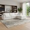 Homeroots 120" White Linen Blend Modular Sofa With Ottoman And Storage 714563 - alternate 4
