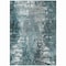 Homeroots 9' X 12' Teal Blue Gray And Charcoal Abstract Washable Indoor Outdoor Area Rug 582930 - alternate 6