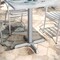 Flash Furniture Beverly 22in. x 22in. Restaurant Indoor/Outdoor Table X-Base w/3in. Dia. Table Height Column, Slvr XU-T2222-SLV-GG - alternate 4