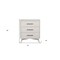 Homeroots 34" White Carved Geometric Solid Wood Three Drawer Dresser 524115 - alternate 3