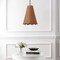 Jonathan Y Maria 16" 3-Light Coastal Bohemian Adjustable Hand-Woven Rattan Tapered Scalloped Cylinder LED Penda JYL1613A - alternate 6