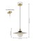 Jonathan Y Hadley 14.5" 1-Light Scandinavian Farmhouse Iron/Frosted Glass LED Pendant, Oil Rubbed Bronze/Brass G JYL1328A - alternate 3