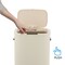 Happimess Tammi Kitchen 14.5-Gallon Slim Metal Push Button Trash Can, Limestone Beige HPM1017D - alternate 5