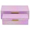 Homeroots Set of Two Pink And Gold Faux Shagreen Nesting Storage Boxes With Lids, 2PK 712933 - alternate 5