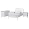 Baxton Studio Lucera Mid-Century White Twin Size 4-Piece Bobbin Bedroom Set 257-14013-14127-14121-14121-ZORO - alternate 1
