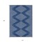 Homeroots 10' X 14' Navy Blue And Ivory Geometric Washable Indoor Outdoor Area Rug 598603 - alternate 5