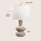 Jonathan Y Matheo 24 in. Modern Minimalist Sculptural Oak-Grain Resin LED Table Lamp, Antique Brown JYL5708A - alternate 4
