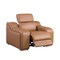 Homeroots 41" Chestnut Italian Leather Wall Hugger Recliner With USB 634539 - alternate 6