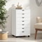 Simple Deluxe 7 Drawer Chest, Storage Cabinet Dressers with Wheels, Dressers Storage Cabinets, Dresser Mobile Cab 3A88CHEST7C01WHT - alternate 5