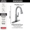 Delta Single Handle Pull Down Bar/Prep Faucet With Touch2O Technology 9979T-AR-DST - alternate 3