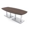 Skutchi Designs Arc Boat Conference Table, 45 in W, 96 in L, Brown HAR-ABOT-48x96-DOU-H3041 - alternate 1