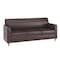 Flash Furniture HERCULES Diplomat Brown LeatherSoft Sofa with Clean Line-Stitched Frame and Chrome Legs BT-827-3-BN-CHR-GG - alternate 1