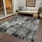 Homeroots 8' X 10' Black And Gray Abstract Washable Indoor Outdoor Area Rug 597935 - alternate 4